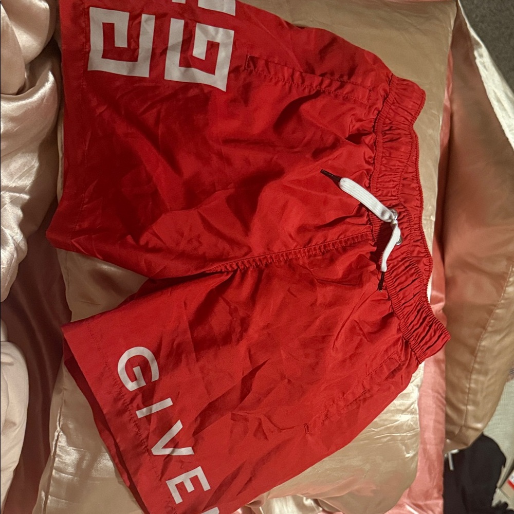 Givenchy Boys Red Kids Swim Trunks